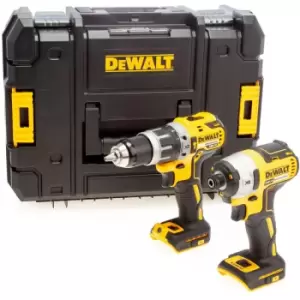 image of DEWALT - DCK266T 18V xr Combi Drill & Impact Driver Twin Pack (Body Only) in tstak Box DCK266T-XJ