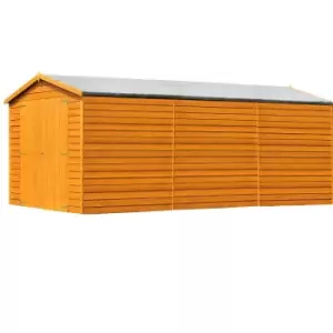 image of Shire 10x15ft Double Door Overlap Garden Shed with no windows