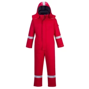 Image of Biz Flame Mens Flame Resistant Antistatic Winter Overall Red Small 32"