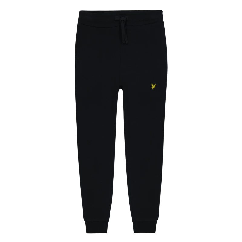 Image of Lyle and Scott Classic Sweat Pants Juniors Closed Hem Fleece Jogging Bottoms 8-9Y Black 48171503175