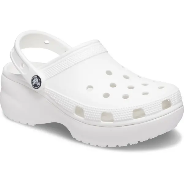 image of Crocs Womens Classic Platform Clogs Chunky Sandals Shoes - UK M6-W7 / EU 39-40 / US M7-W9 White female GDE2687WHT6