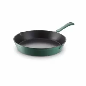 image of Barbary & Oak 26Cm Cast Iron Round Fry Pan - Green