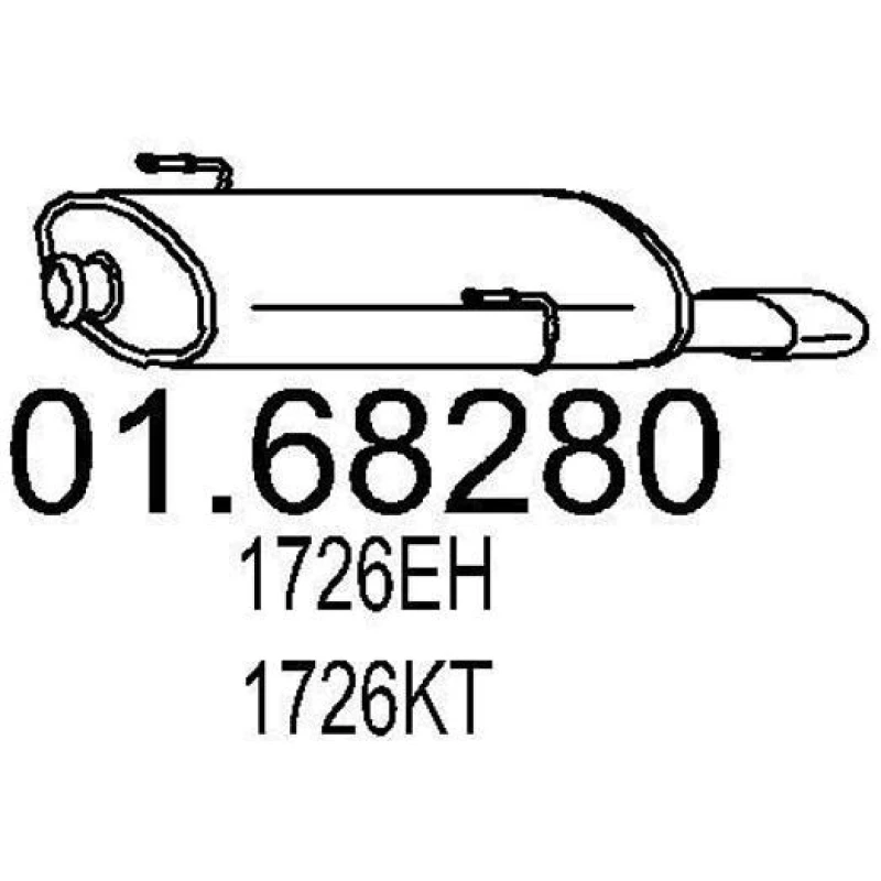 Image of MTS 01.68280 Rear silencer End Silencer (3437)
