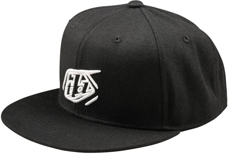 Image of Troy Lee Designs Flat Bill Badge Snapback Cap, Black for Men