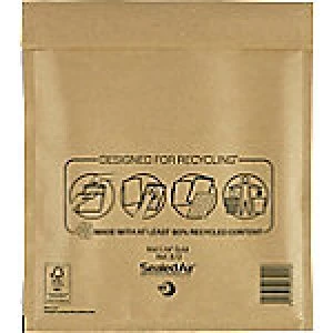 Image of Mail Lite Mailing Bags E/2 80gsm Gold Plain Peel and Seal 260 x 220 mm Pack of 100