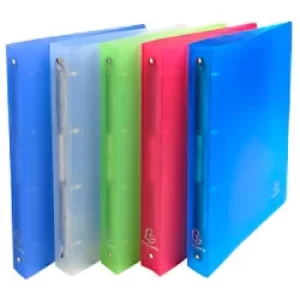 image of Exacompta Ring Binder Polypropylene A4 4 ring 30 mm Assorted colours Pack of 10