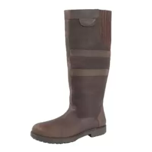 image of Woodland Womens/Ladies Hailey Waxy Leather Gusset Country Boot (3 UK) (Dark Brown)