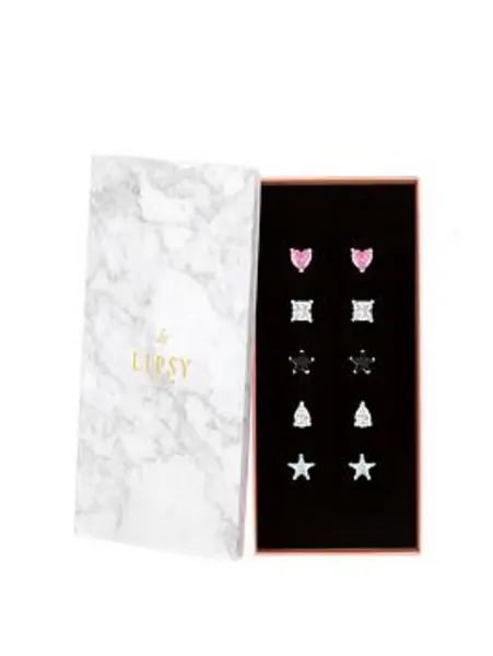 image of Lipsy Grunge Romance Stud Earrings