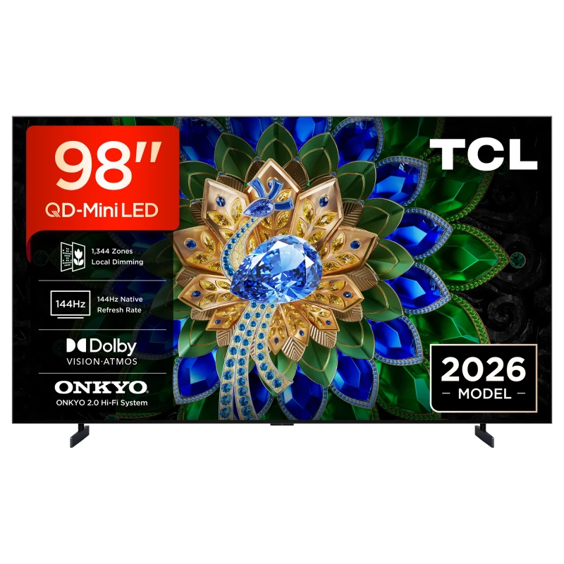 Image of TCL 98 QD-Mini LED TV Matte NXTVISION Display 144Hz 98A400U-UK Black 98A400U-UK