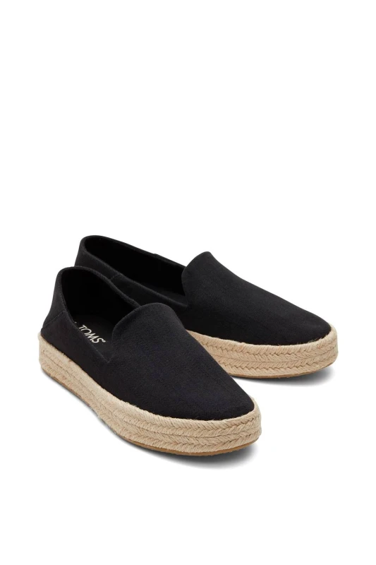Image of TOMS Womens Carolina Slip On Shoe in Black Size: 8 Black Female 8