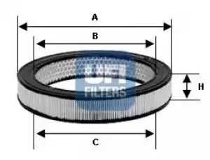 Image of 30.802.01 UFI Air Filter