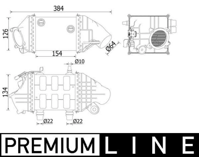 Image of Intercooler MAHLE CI 226 000P