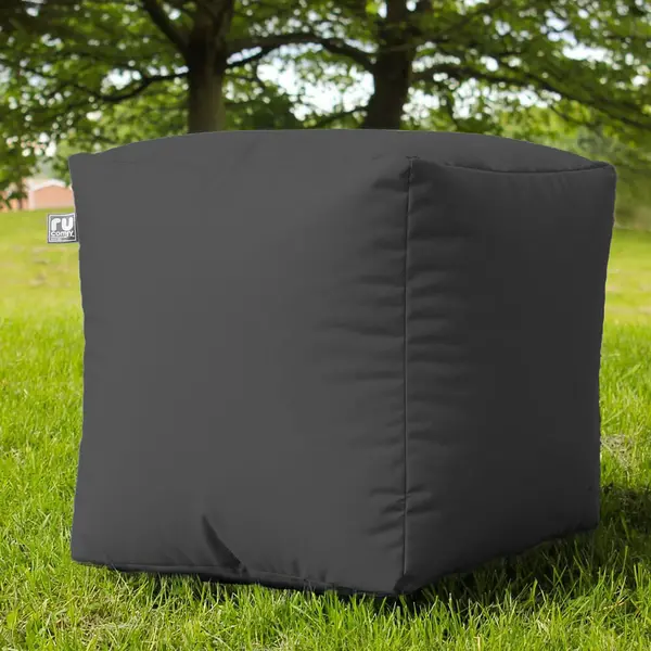 image of rucomfy Indoor Outdoor Cube Bean Bag - Dark Grey