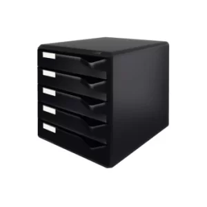 image of Post Set Filing Unit with 5 Drawers A4 291X352X291MM Black