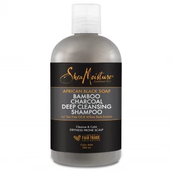 image of Shea Moisture African Black Soap Bamboo Charcoal Shampoo 384ml - Exclusive