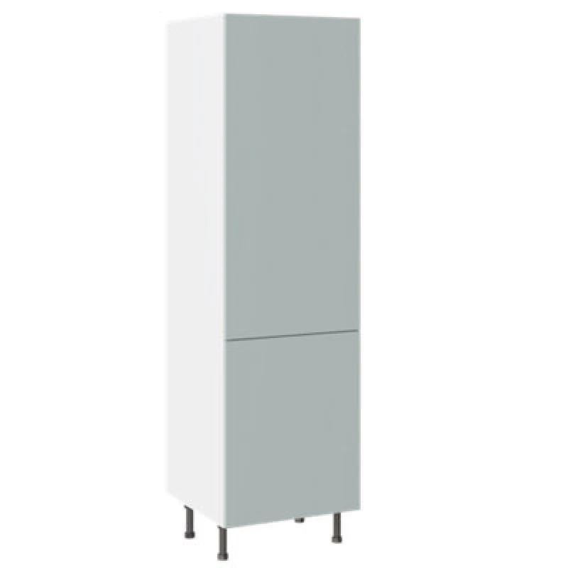 Image of Kitchen Kit Fridge & Freezer Housing Unit Flatpack 600mm Slab - Supermatt Aquamarine
