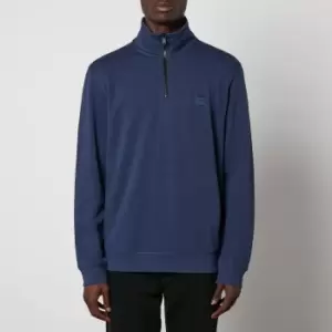 Image of BOSS Orange Zetrust Turtle Neck Cotton-Jersey Sweatshirt - M