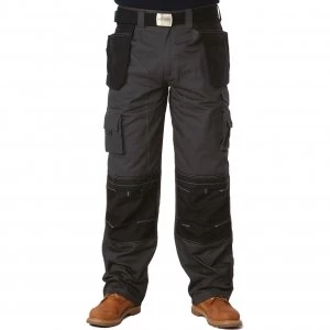 image of Apache Mens Holster Pocket Trousers Black / Grey 40" 33"