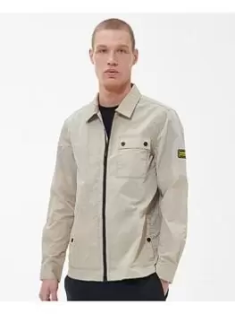 Image of Barbour International Inlet Zip Through Overshirt - Cream Size M Men