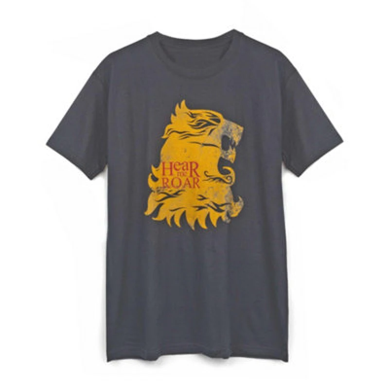 Image of Game Of Thrones Game Of Thrones Men Short Sleeved T-Shirt in Grey Size: Small Grey S Male 5056210193051