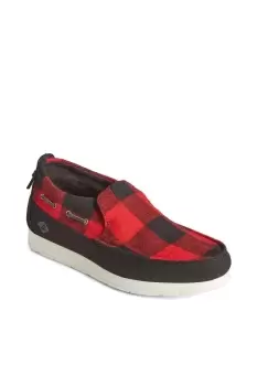 Image of Perry Moc-Sider Buffalo Check Shoes Male Red UK Size 9