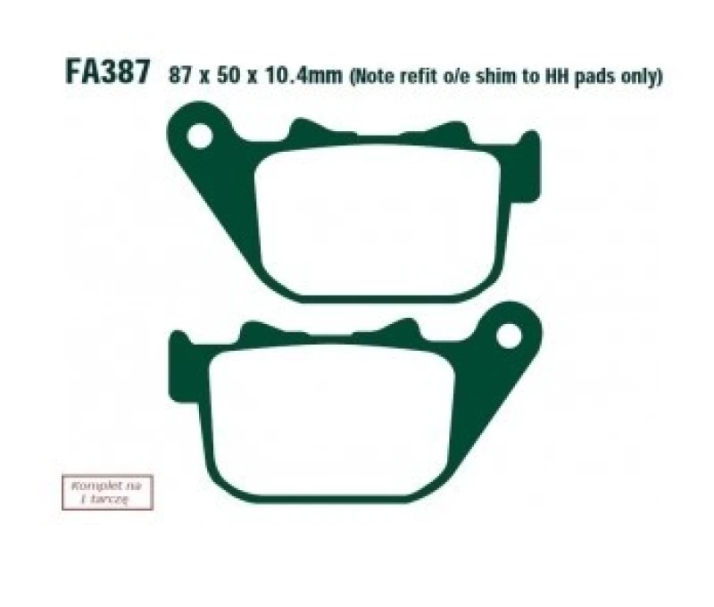Image of EBC Brakes Brake pad set EBC Brakes FA387HH