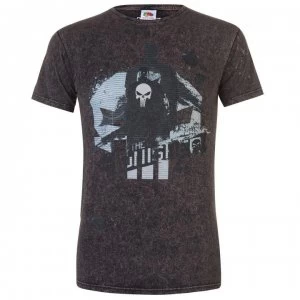 Image of Character Marvel Wash T Shirt Mens - Punisher