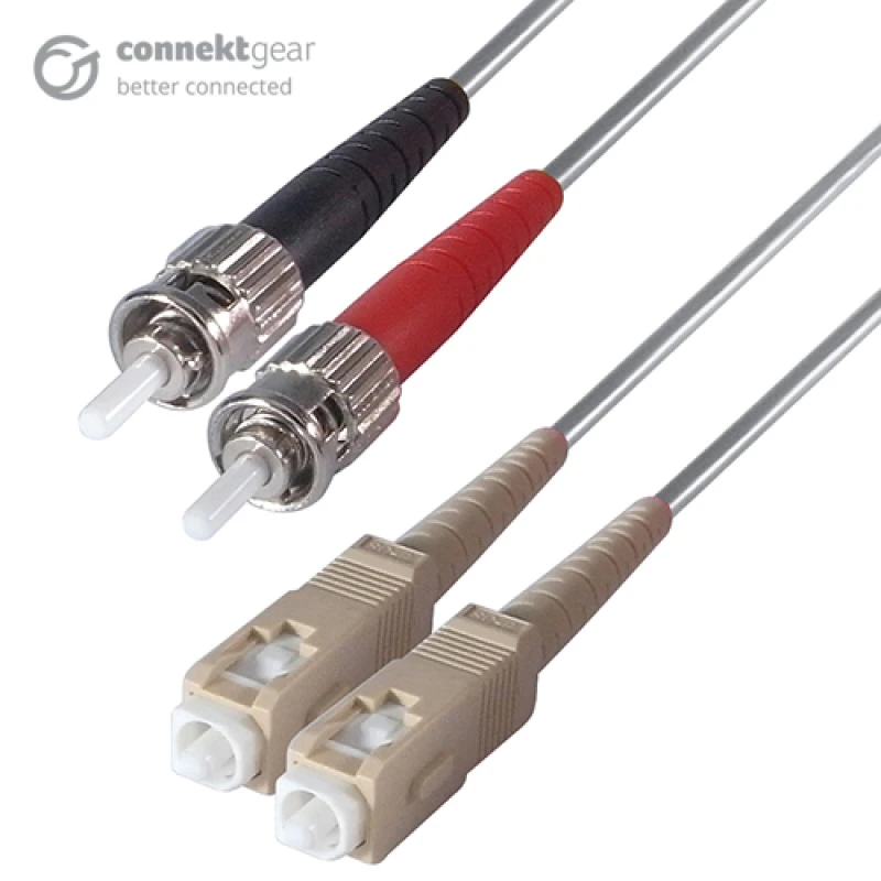 Image of connektgear 5m Duplex Fibre Optic Multi-Mode Cable OM3 50/125 Micron S