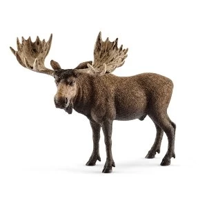 Image of SCHLEICH Wild Life Moose Bull Toy Figure