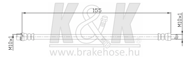 Image of K&K FT4711 Brake Hose Brake Hose (83)