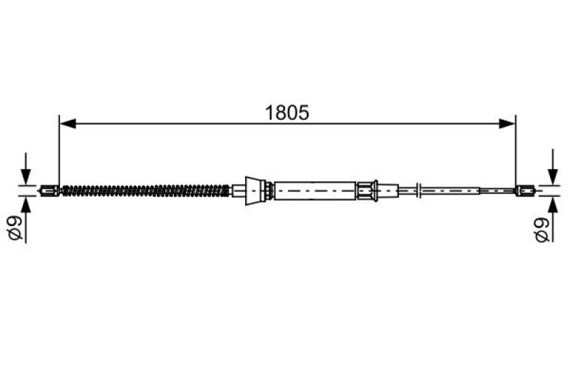 Image of Bosch 1 987 482 646 Brake Cable 1805mm Cable,parking brake (124)