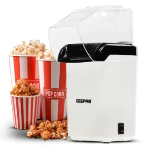 image of Geepas GPM41501UK 1200W Electric Popcorn Maker Machine - White