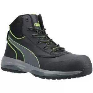 Image of Puma Mens Leather Safety Boots (12 UK) (Green/Black) - Green/Black