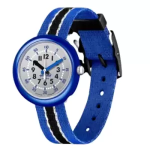 Image of Flik Flak Shine in Silver Quartz White Dial ZFPNP130