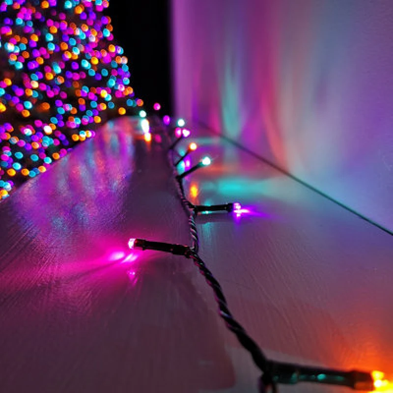 Image of Samuel Alexander 360 LED 28.7M Premier Supabrights Indoor Outdoor Christmas Multi Function Mains Operated String Lights With Timer In Rainbow