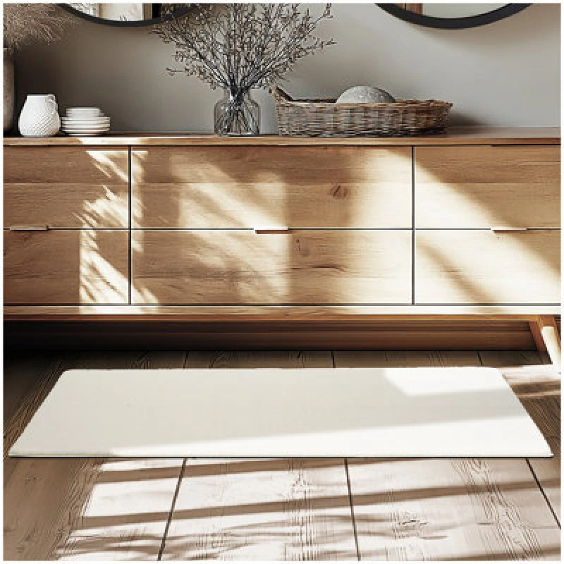 Image of Tectake Rug Zonelle - Short Pile And Ultra-Soft, Rectangular Or Round 60 X 110 Cm - Cream