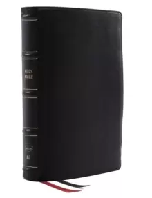 Image of NKJV, Deluxe Thinline Reference Bible, Genuine Leather, Black, Red Letter, Comfort Print : Holy Bible, New King James Version