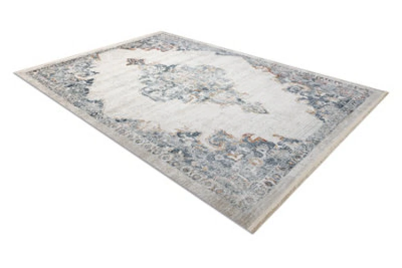 Image of RugsX Distin 0826A White / Blue / Light Green Modern Carpet - Ornament, Vint 80X150 Cm