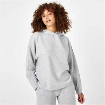 image of Jack Wills Lounge Knitted Hoodie - Grey Marl