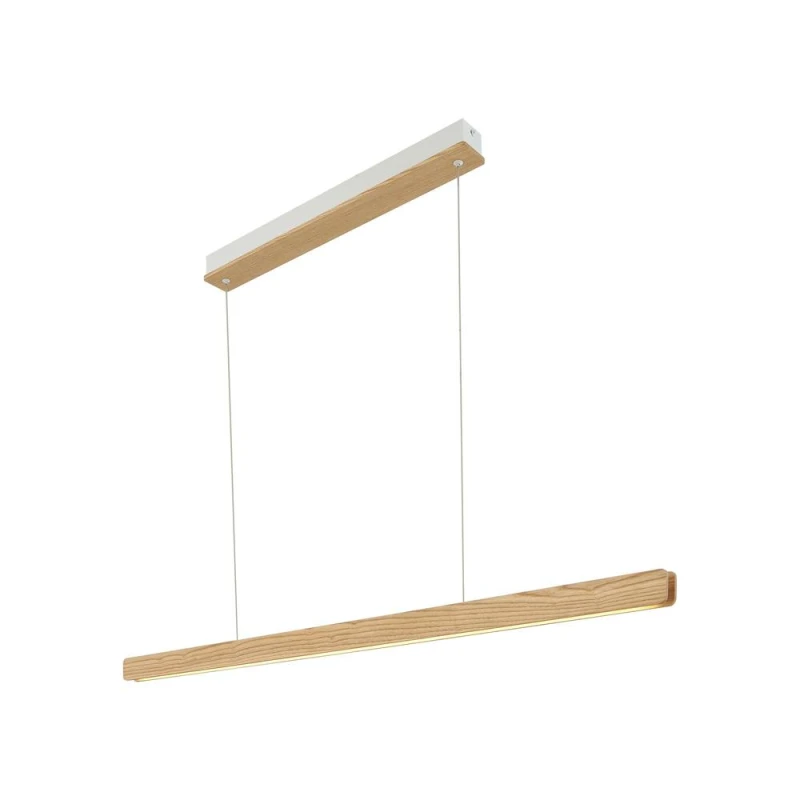 Image of Nordlux Modern Indoor Pendant Light Brown Wood Sensor Intergrated LED Solar 30, 000hrs - Mains Powered, IP20 Brown Unisex