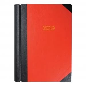 image of Collins 42 Series A4 2019 Luxury 2 Pages to a Day Diary 42 Red 2019