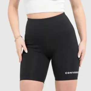 Image of Converse Wordmark Bike Shorts In Black