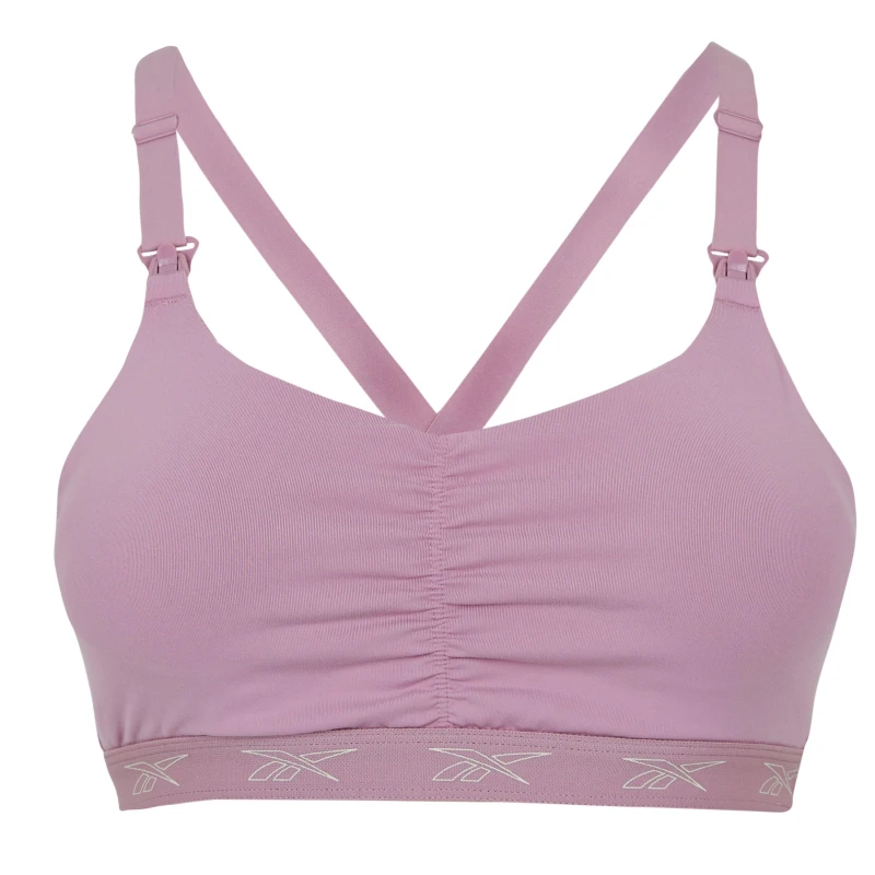 Image of Reebok Nursing Sports Bra Womens Medium Impact - Purple Purple 4