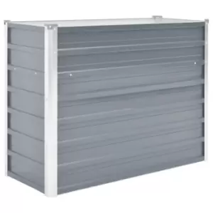 Image of Vidaxl Garden Raised Bed Galvanised Steel 100x40x77cm Grey