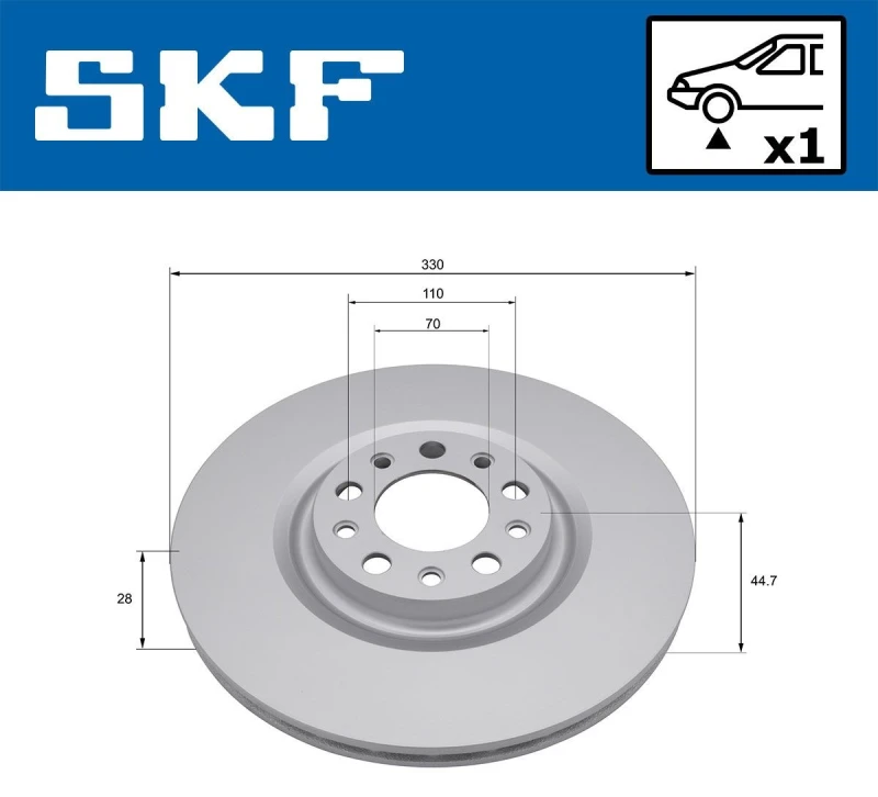 Image of SKF Brake disc SKF VKBD 81396 V1