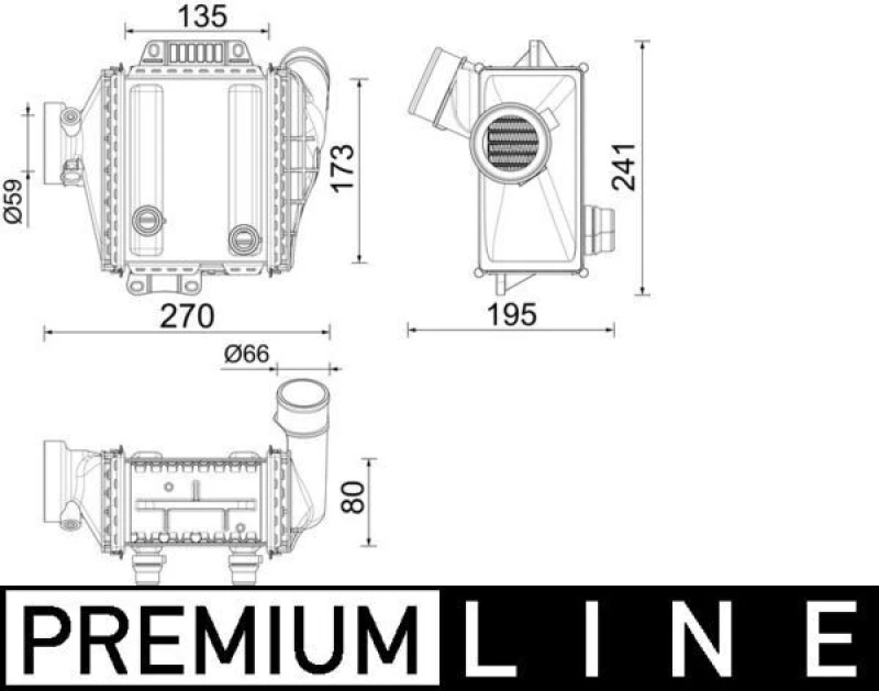 Image of Intercooler MAHLE CI 639 000P
