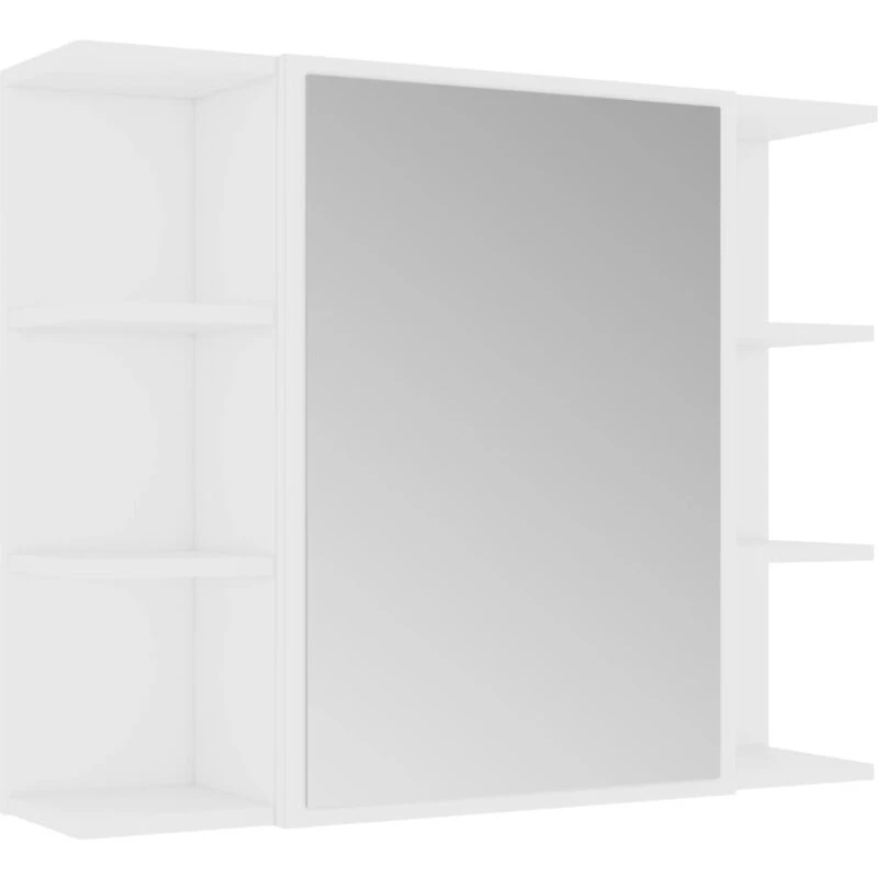 Image of VIDAXL Vidaxl - Bathroom Mirror Cabinet White 80x20.5x64cm Engineered Wood 8720286015803
