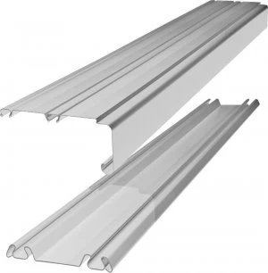 Image of White Trackset for Sliding Wardrobe Doors 71"