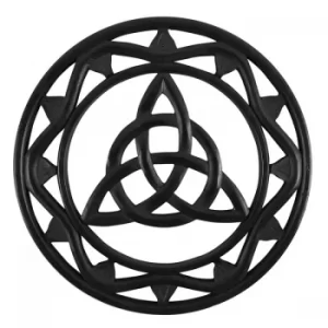 image of Black Wooden Triquetra Wall Art