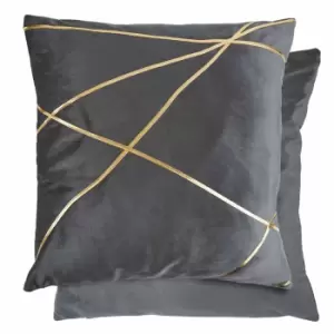 Image of Emma Barclay Vancouver Cushion Cover 17 x 17 Silver (Pair)